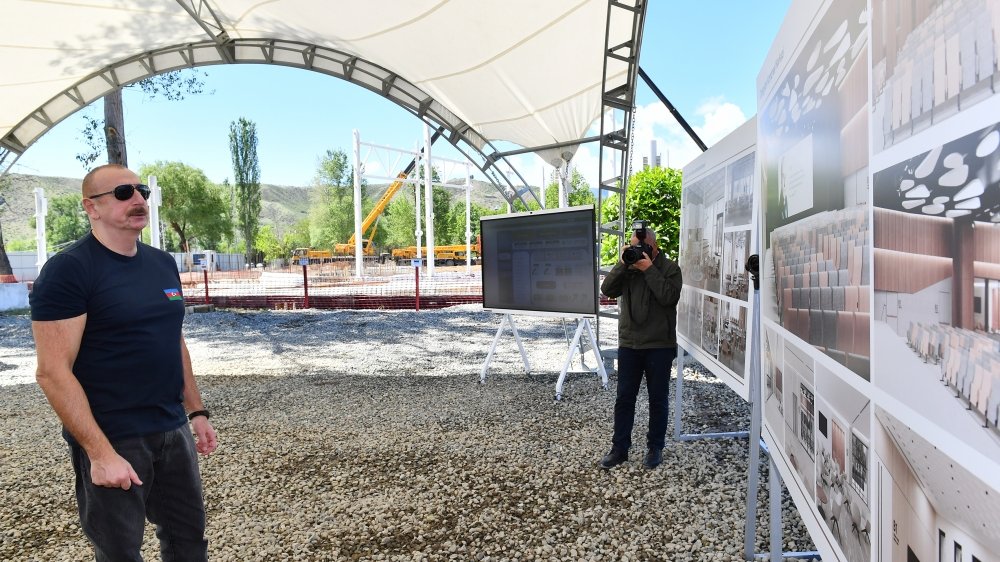 President Ilham Aliyev viewed construction progress of Zangilan Convention Center