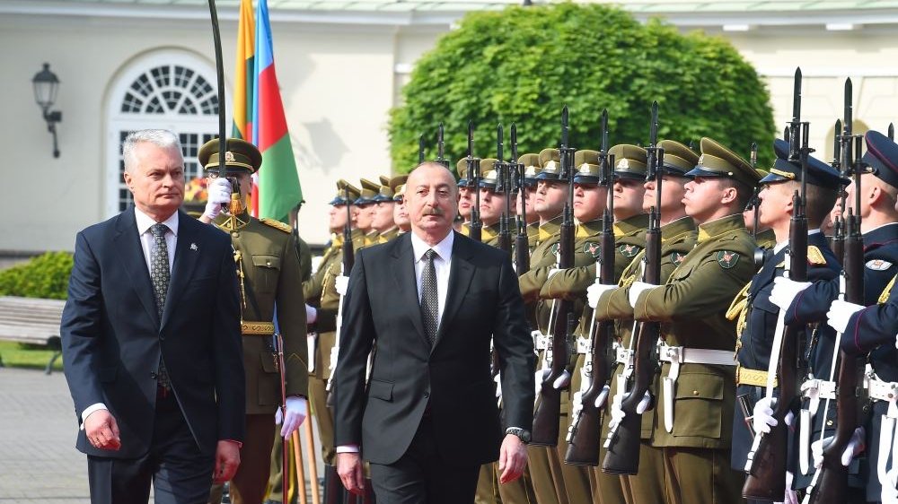 Official welcome ceremony held for President Ilham Aliyev in Vilnius (PHOTO/VIDEO)