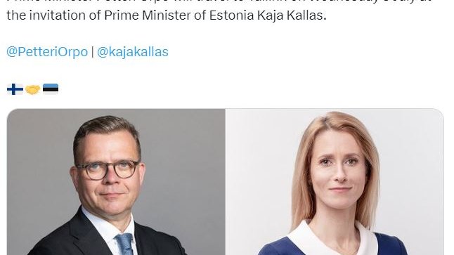 Finlandiya Başbakanı Orpo, 5 Temmuz’da Estonya’ya gidecek