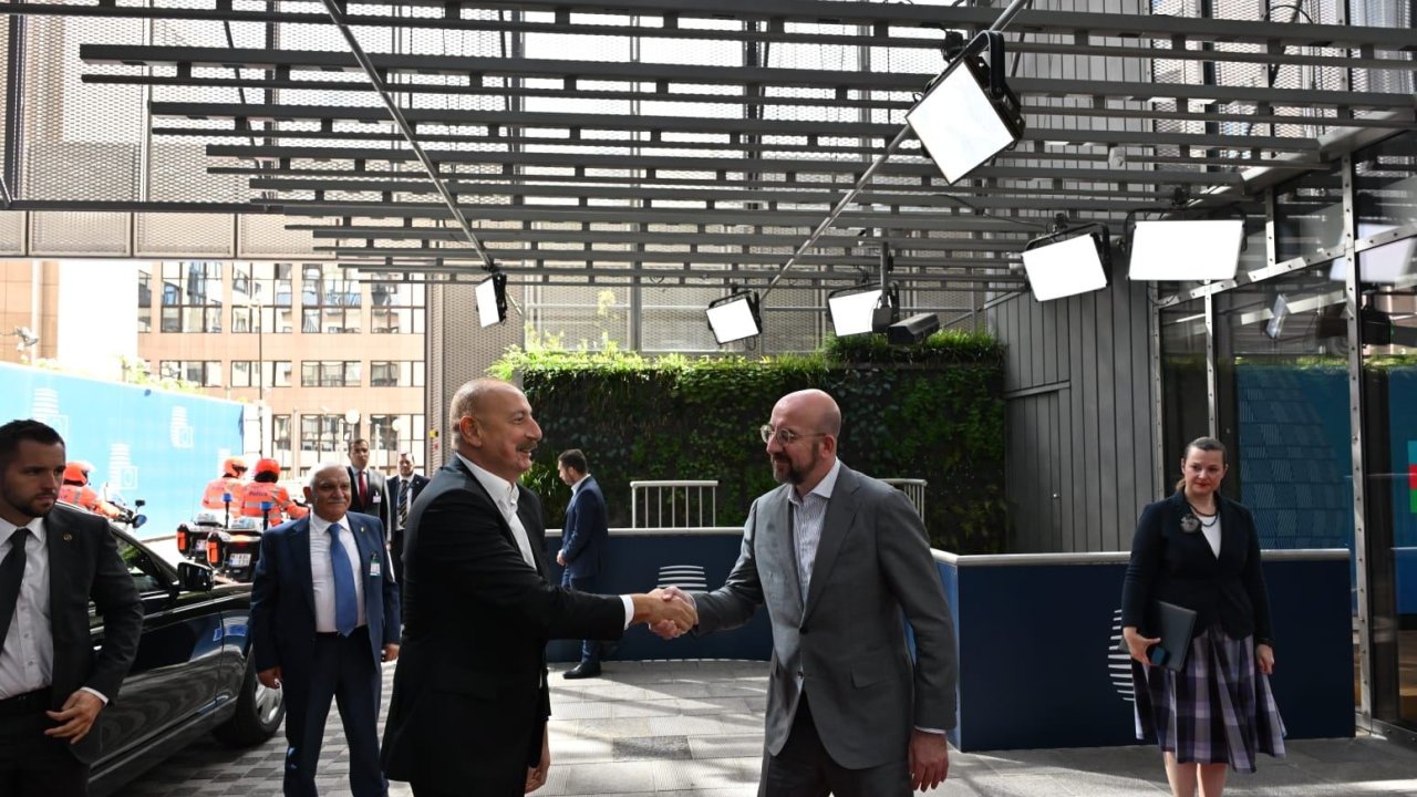 Prezident İlham Əliyev Brüsselə işgüzar səfərə gəlib