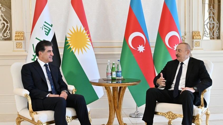 Prezident İlham Əliyevin İraq Kürdüstan Regionunun başçısı Neçirvan Bərzani ilə görüşü olub