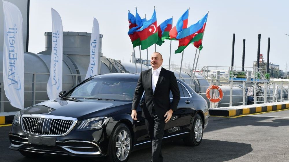 President Ilham Aliyev attended opening of new pipe rack and water pumping stations of “Shimal” Power Plant