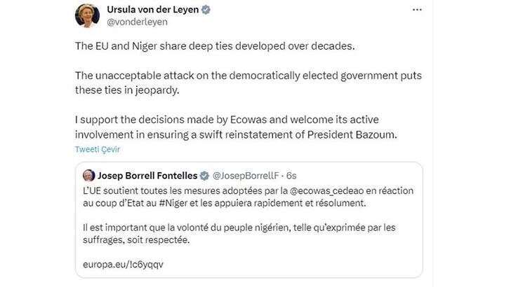 Borrell: Darbe karşısında ECOWAS tarafından kabul edilen tedbirleri destekliyoruz