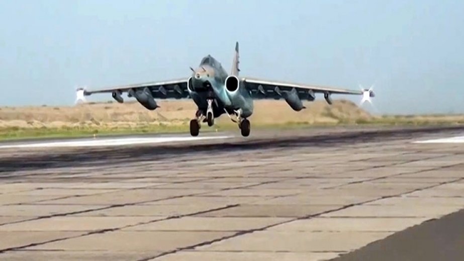 Azerbaijan Air Force aircraft conduct training flights