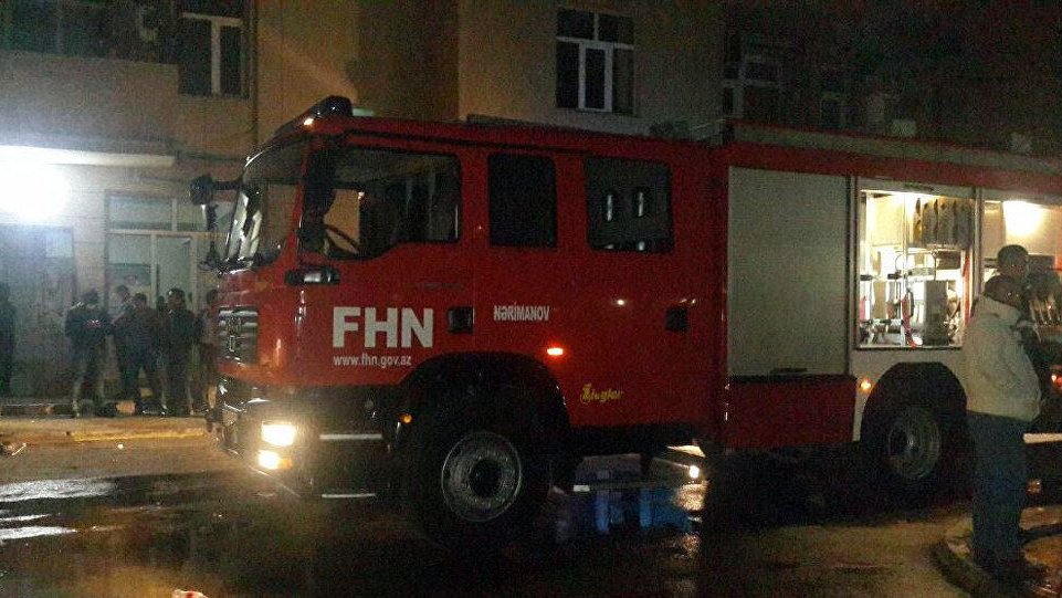 Sumqayıt dəmir yolu vağzalında baş verən yanğın söndürülüb