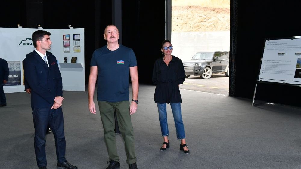 Prezident İlham Əliyev və Birinci xanım Mehriban Əliyeva Laçında “Hoçazfilm” yaradıcılıq studiyasının çəkiliş pavilyonunun açılışında iştirak ediblər