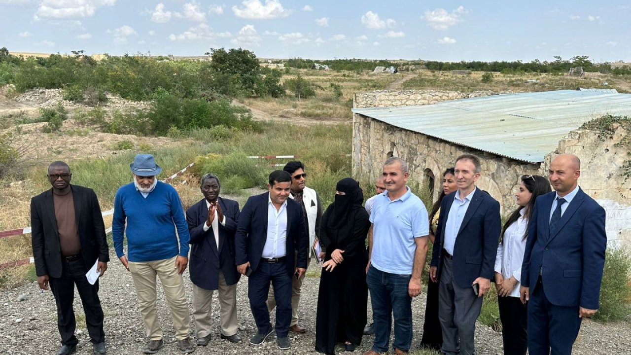 Organization of Islamic Cooperation delegation visits destroyed mosque in Fuzuli