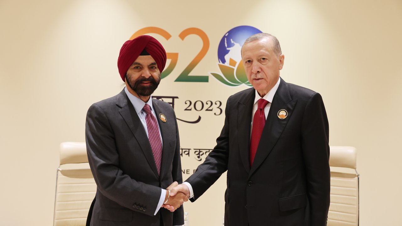 Cumhurbaşkanı Erdoğan, Dünya Bankası Başkanı Banga ile görüştü