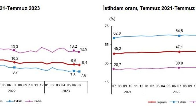 TÜİK: İşsizlik oranı temmuzda azaldı