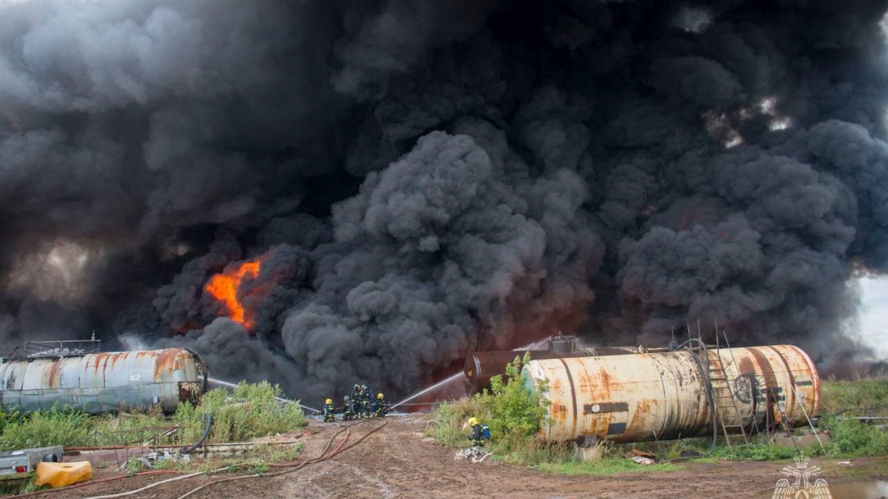 Rusya’da sanayi bölgesinde yangın