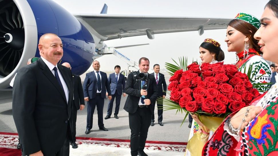 Prezident İlham Əliyev Tacikistana səfərə gəlib