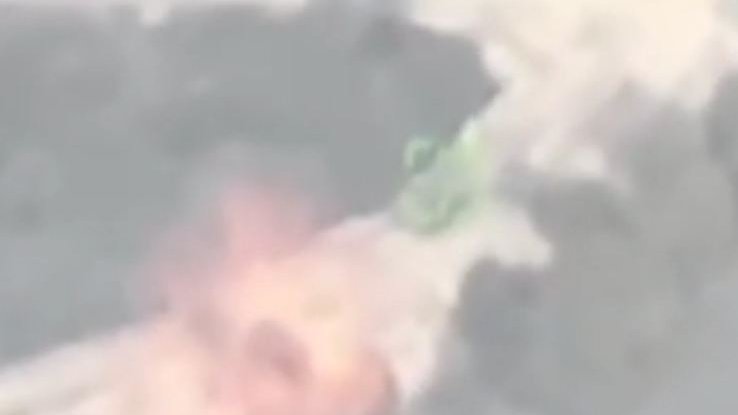 Azerbaijan shares footage of destroyed armored vehicle of Armenians