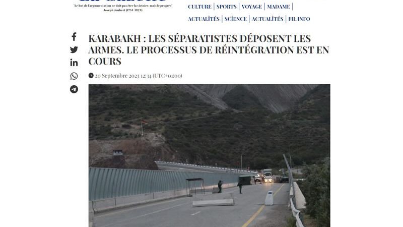 Azərbaycan regionda sülh və tərəqqi yoluna yönəlib - Fransanın "La Gazette" nəşrində məqalə dərc olunub