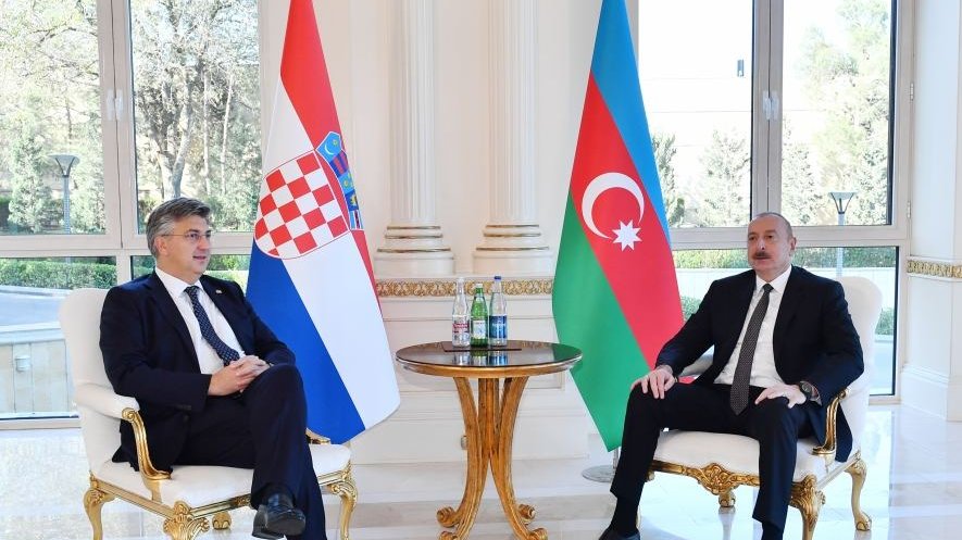 President Ilham Aliyev, Croatia's PM hold meeting (PHOTO)