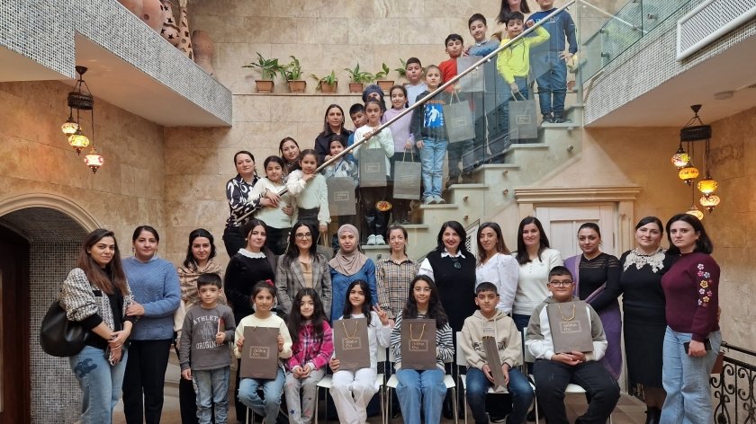 Qarabağ müharibəsi qəhrəmanlarının övladları “Ədibin Evi”ni ziyarət ediblər (FOTO)