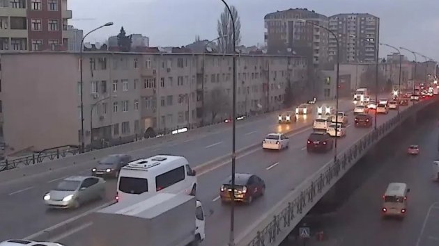 Bakının hazırda sıxlıq müşahidə olunan yolları - SİYAHI