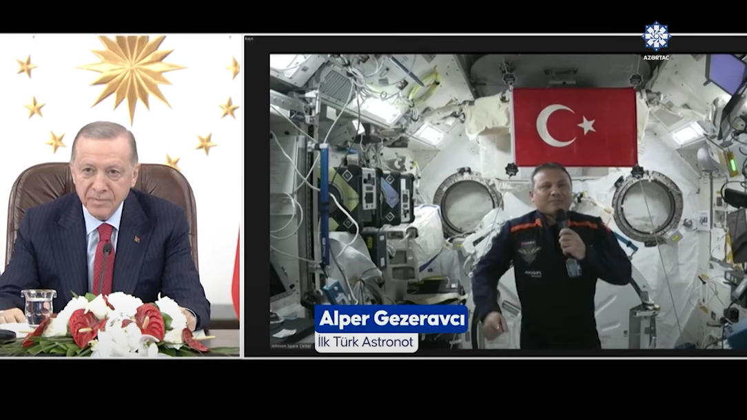 Türkiyə Prezidenti türk astronavtla kosmosda canlı danışdı