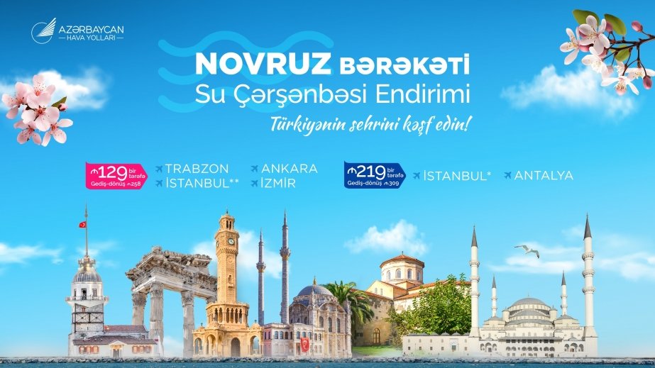 AZAL Türkiyənin bir sıra istiqamətləri üzrə yeni aksiyaya start verir