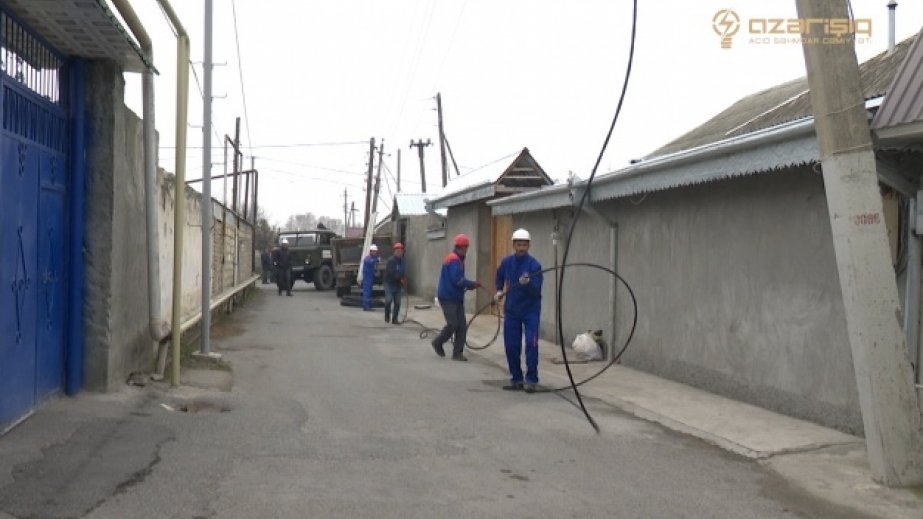 “Azərişıq” Göyçayda yenidənqurma işlərini davam etdirir