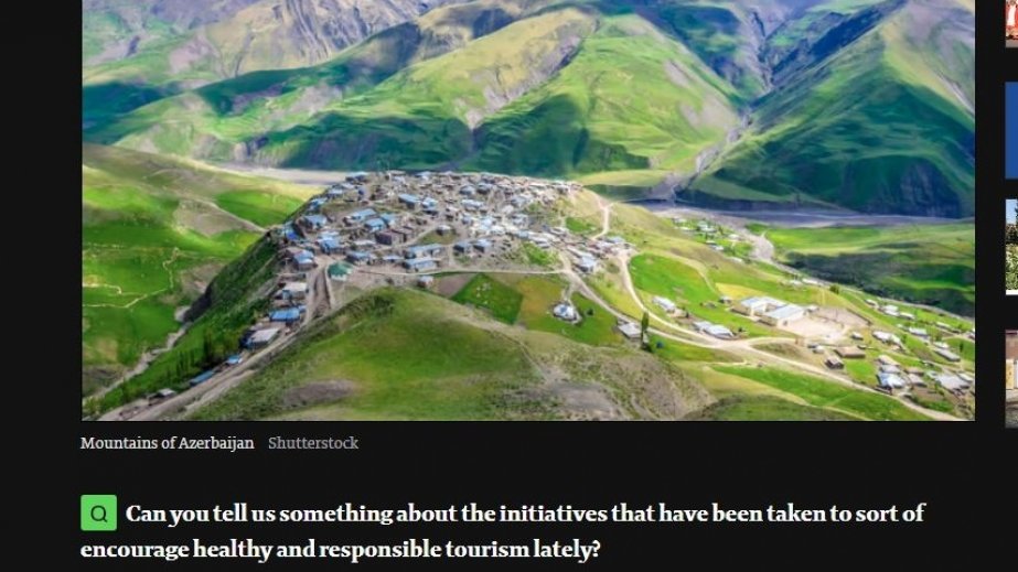 Beynəlxalq turizm portalı Azərbaycanla bağlı yazı dərc edib