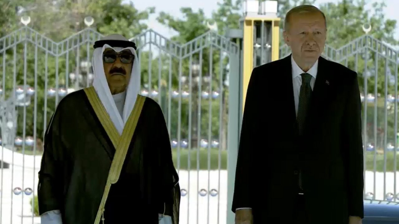 Cumhurbaşkanı Erdoğan, Kuveyt Emiri El Sabah'ı karşıladı