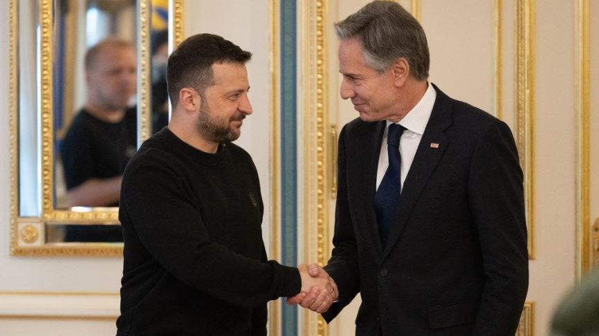 Blinken, Zelenski ile bir araya geldi