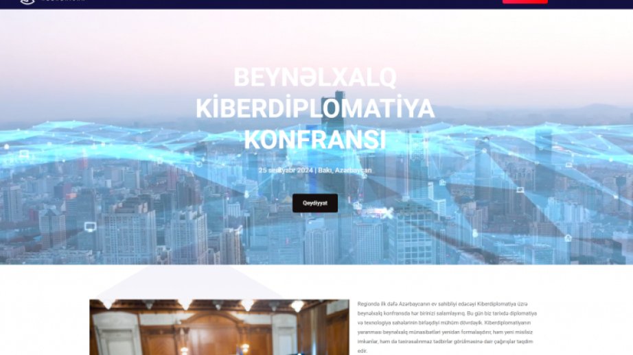 Beynəlxalq Kiberdiplomatiya Konfransının rəsmi saytı istifadəyə verilib