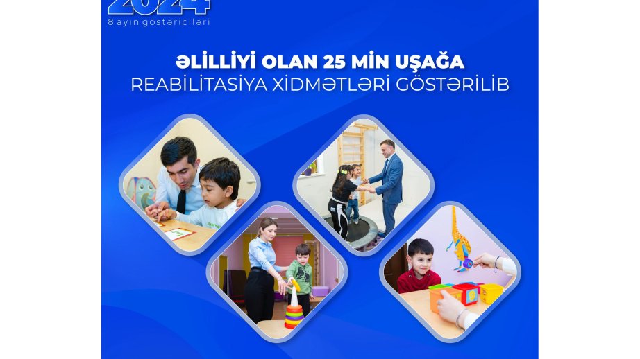 Əlilliyi olan 25 min uşağa reabilitasiya xidmətləri göstərilib