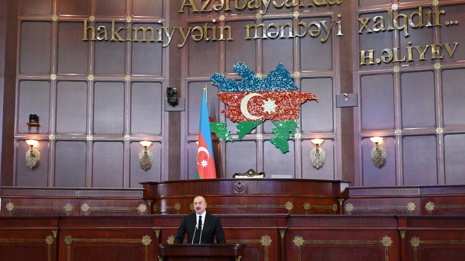 Prezident İlham Əliyev Milli Məclisdə çıxışında Ermənistanla münasibətlərin normallaşması məsələsinə toxunub