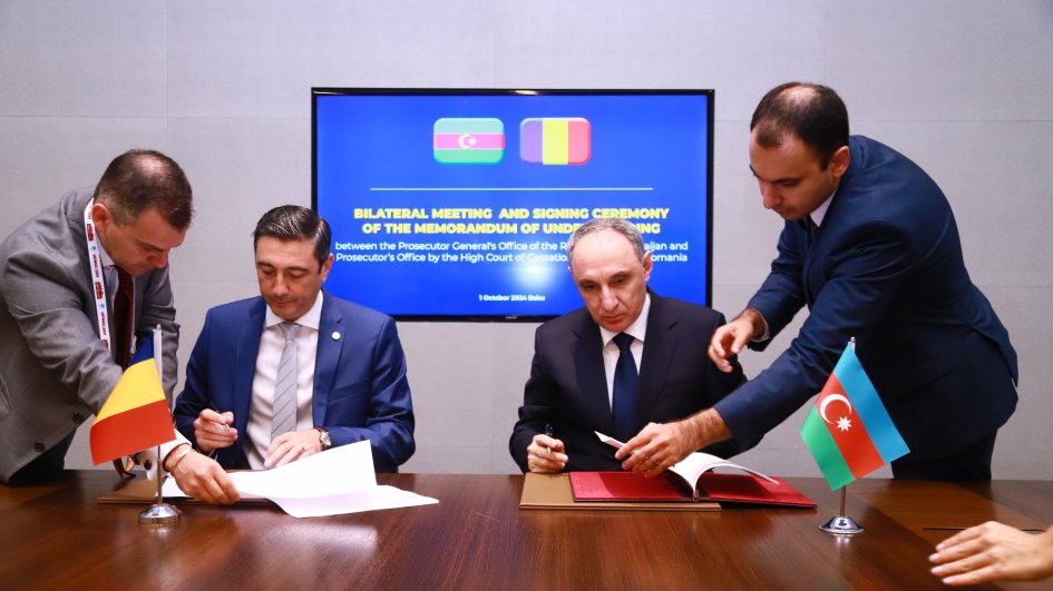 Azərbaycan və Rumıniyanın prokurorluq orqanları arasında Anlaşma Memorandumu imzalanıb