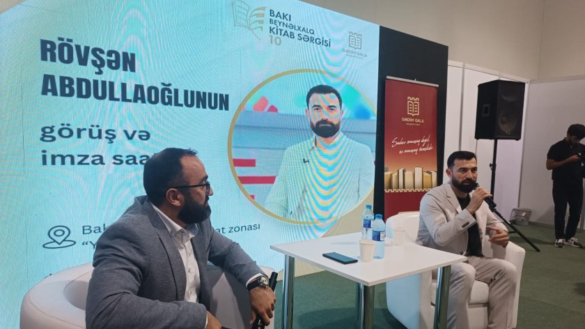 X Bakı Beynəlxalq Kitab Sərgisi fəxri yazarı Rövşən Abdullaoğlunun oxucularla görüşü keçirilib