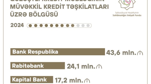 Doqquz ayda 4116 layihənin maliyyələşdirilməsinə 167,6 milyon manat güzəştli kredit verilib