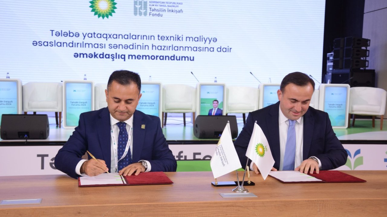 bp şirkəti ilə Təhsilin İnkişafı Fondu arasında memorandum imzalandı