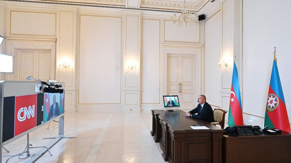Zəfər xronikası. 9 oktyabr 2020-ci il: Prezident İlham Əliyev “CNN International” televiziya kanalının “Connect the World” verilişinə müsahibə verib (FOTO/VİDEO)