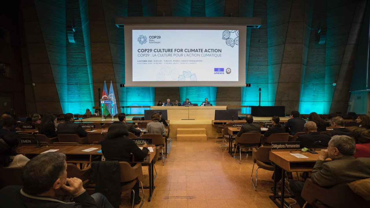 COP29: UNESCO Baş Qərargahında Azərbaycanın COP29 çərçivəsində həyata keçiriləcək mədəniyyət tədbirlərinə dair təqdimat keçirilib