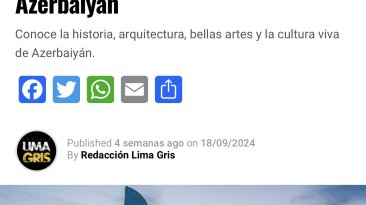 Peru mətbuatında Azərbaycanın zəngin mədəniyyəti barədə xəbər dərc olunub