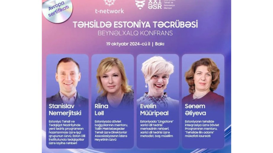 Azərbaycanda ilk dəfə “Təhsildə Estoniya təcrübəsi” mövzusunda beynəlxalq konfrans keçiriləcək