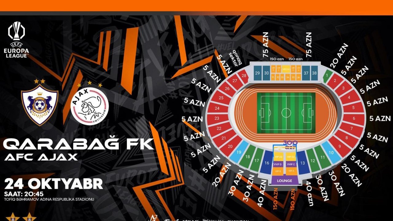 İDMAN: “Qarabağ” - “Ayaks” oyununun biletləri satışa çıxarılır