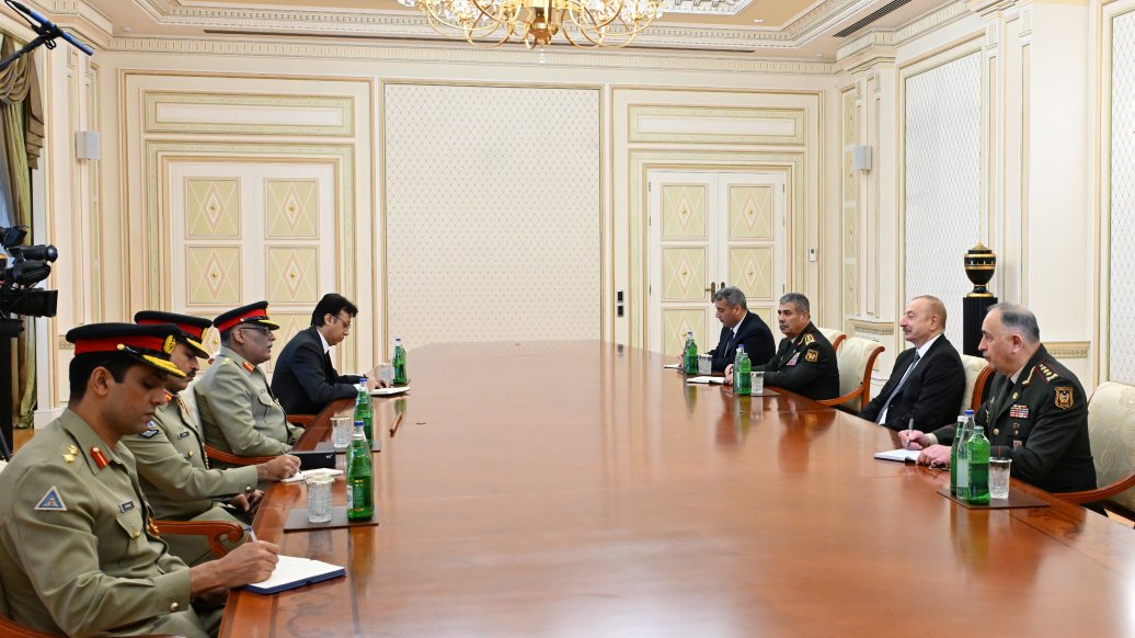 Prezident İlham Əliyev Pakistanın Birləşmiş Qərargah Rəisləri Komitəsinin sədrini qəbul edib YENİLƏNİB