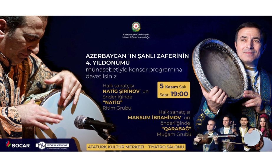 Şanlı Zəfərimizin ildönümü İstanbulda konsert proqramı ilə qeyd olunacaq