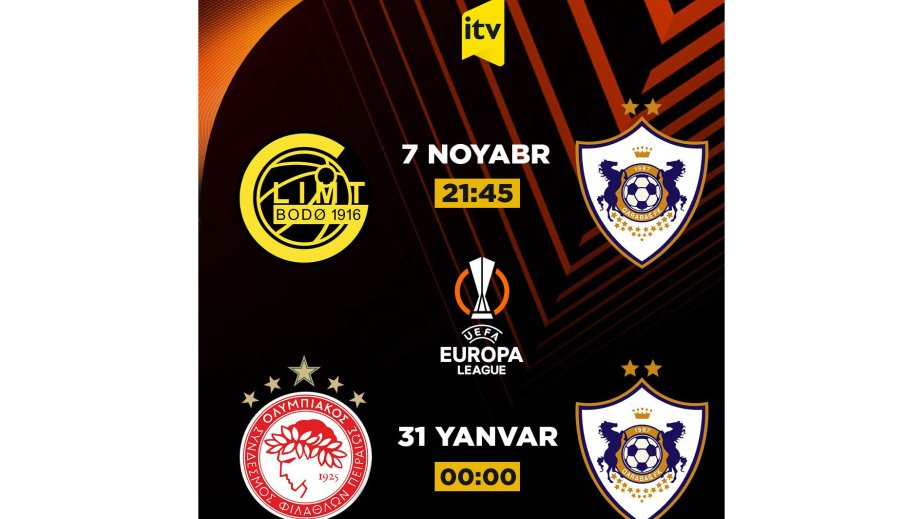 Avropa Liqası: “Qarabağ”ın 2 səfər oyunu İctimai TV-də yayımlanacaq