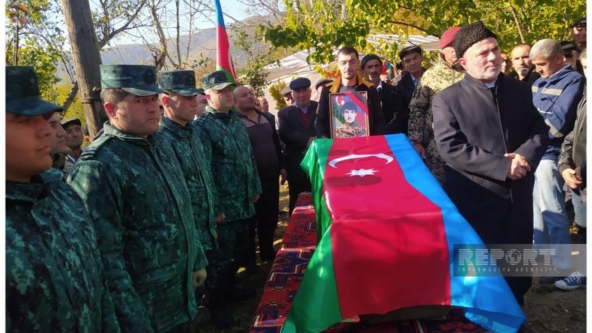 Şəkidə Birinci Qarabağ müharibəsinin şəhidi Şahid Məmmədovla vida mərasimi keçirilir