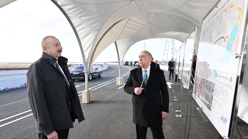 Prezident İlham Əliyev Böyükşor-Pirşağı yeni avtomobil yolunun açılışında iştirak edib (FOTO) (YENİLƏNİB)