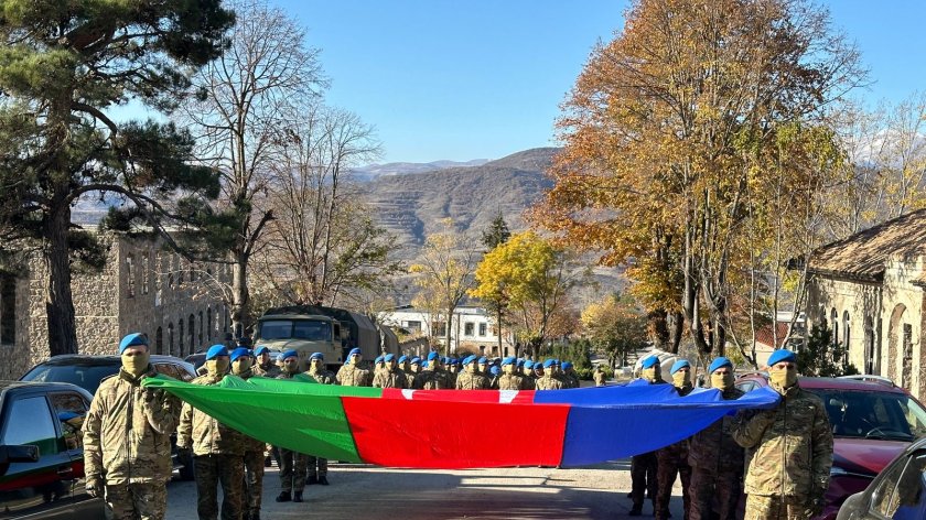 Laçında hərbçilərin iştirakı ilə yürüş təşkil olunub
