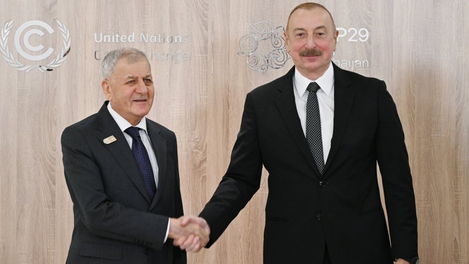 Prezident İlham Əliyev İraq Prezidenti ilə görüşüb  YENİLƏNİB