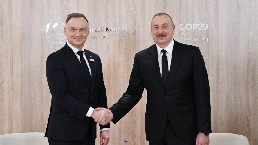 Prezident İlham Əliyev Polşa Prezidenti ilə görüşüb  YENİLƏNİB