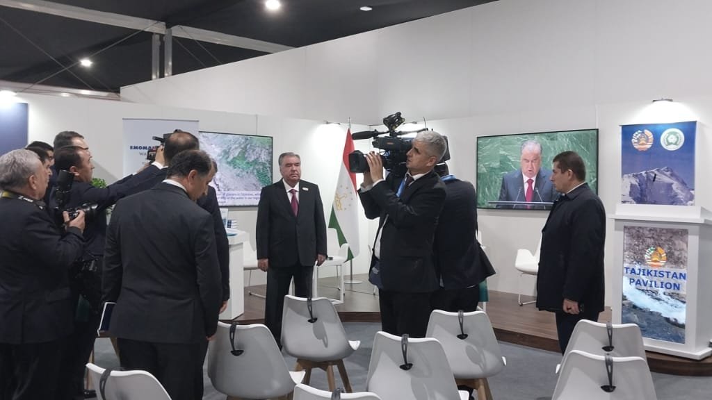 Emoməli Rəhmon COP29-da Tacikistan pavilyonunun rəsmi açılışında iştirak edib