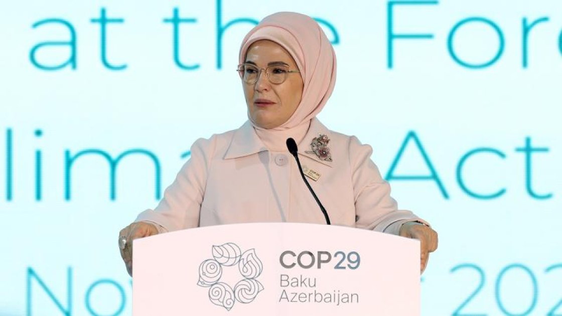 Əminə Ərdoğan: COP29 iqlim dəyişikliyi ilə mübarizədə ortaq gələcəyimizə ümid yaradır