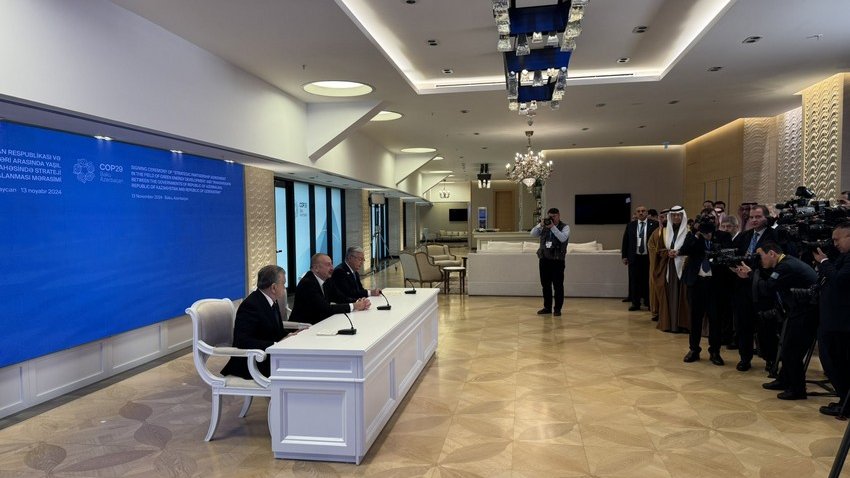 COP29-da Azərbaycan, Qazaxıstan və Özbəkistan "yaşıl enerji dəhlizi"nin yaradılması üzrə saziş imzalayıblar