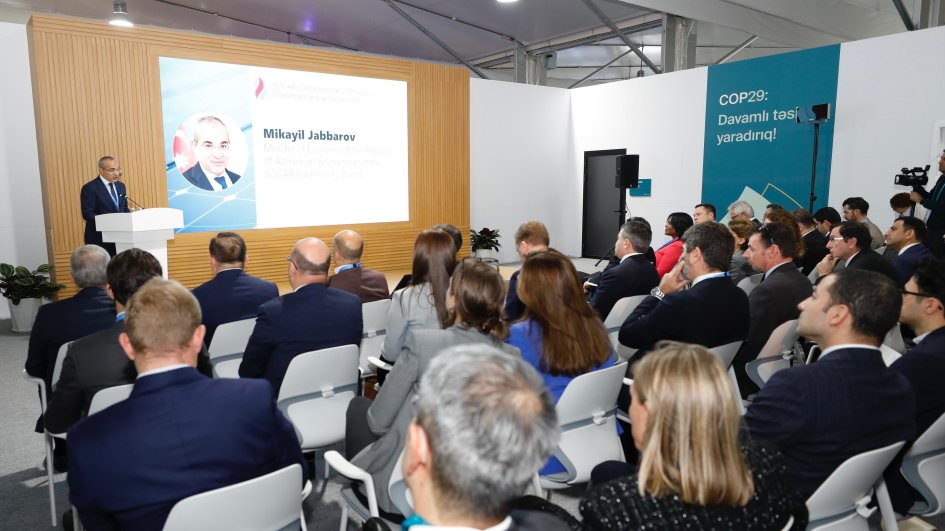 COP29 çərçivəsində “SOCAR-da dekarbonizasiya üzrə tərəqqi: çətinliklər və nailiyyətlər” mövzusunda tədbir keçirilib